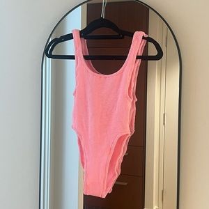 Brand New Crinkle Bathing Suit in Pink